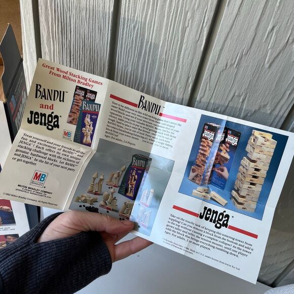 VTG 1986 MB Jenga (1992 Dist.) Believed Unused Black Box Classic Edition - Picture 7 of 9